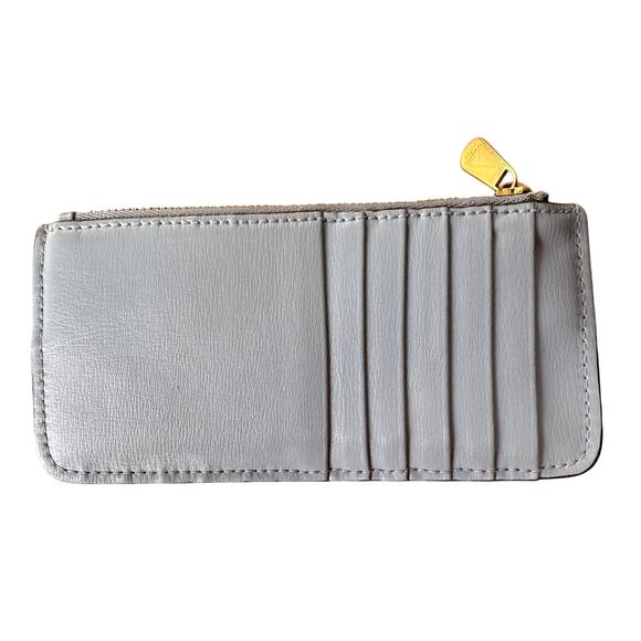 Ferragamo Powder Blue Bow Zippered Pouch Card Holder - Picture 2 of 7